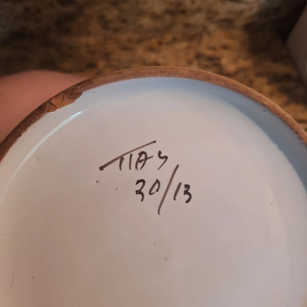 Italian Handpainted Biscuit canister